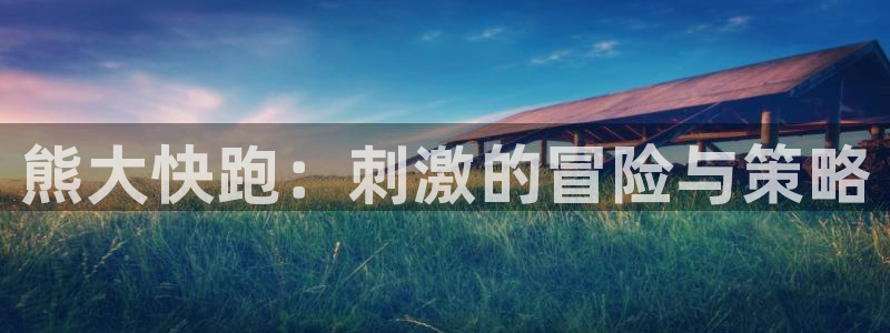 极悦娱乐平台登录线路：熊大快跑：刺激的冒险与策略